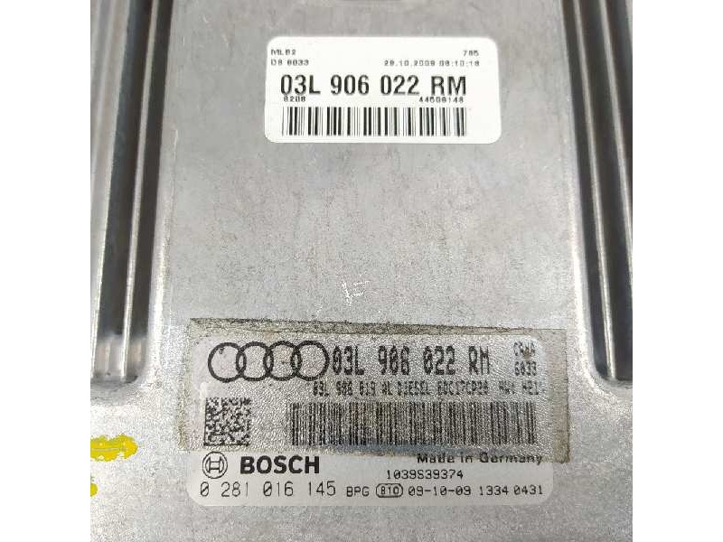 Recambio de centralita motor uce para audi a4 avant (8k5) (2008) básico quattro referencia OEM IAM 03L906022RM 0281016145 