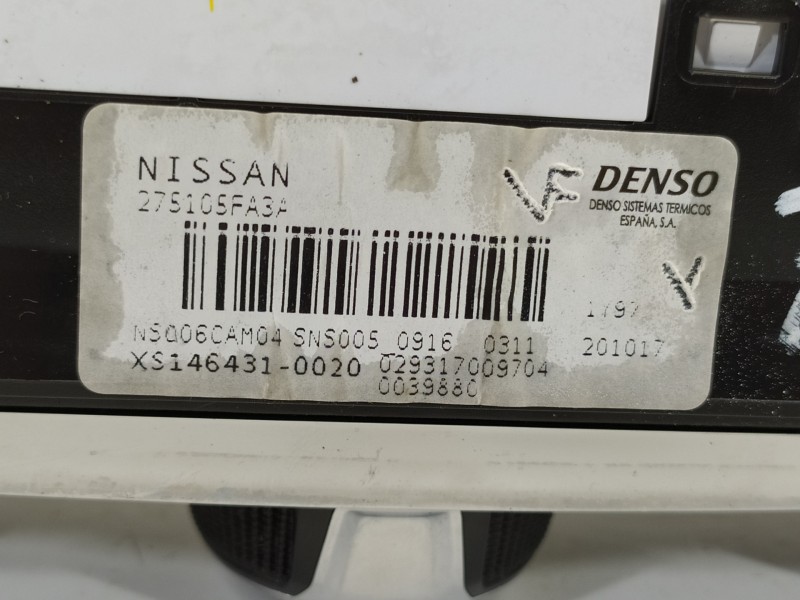Recambio de mando climatizador para nissan micra v (k14) acenta referencia OEM IAM 275105FA3A  