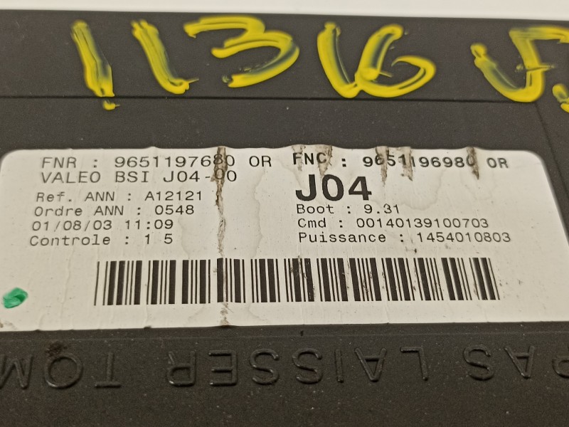 Recambio de caja reles / fusibles para peugeot 307 (s1) xr referencia OEM IAM 9651197680  