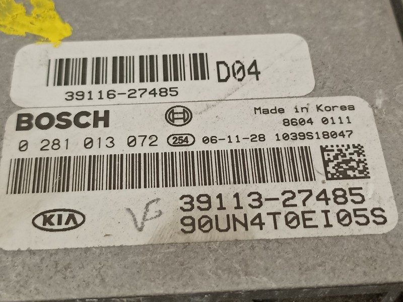 Recambio de centralita motor uce para kia carens (un) concept referencia OEM IAM 3911327485 0381013072 