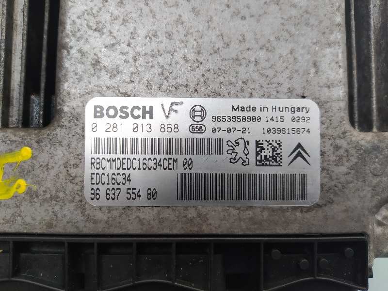 Recambio de centralita motor uce para peugeot 207 xt referencia OEM IAM 9663755480 0281013868 