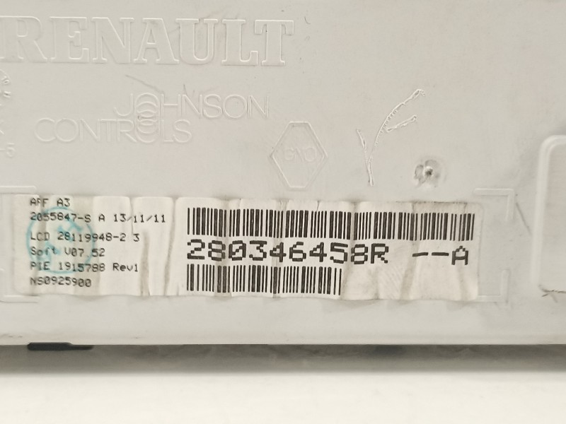Recambio de pantalla multifuncion para renault megane iii berlina 5 p dynamique referencia OEM IAM 280346458R  