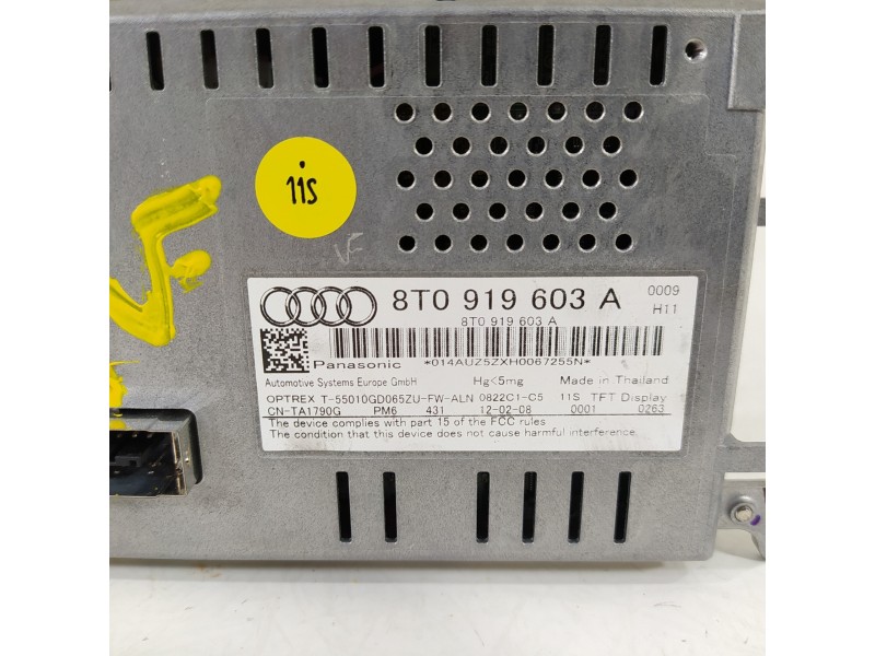 Recambio de pantalla multifuncion para audi a4 ber. (b8) básico referencia OEM IAM 8T0919603A  