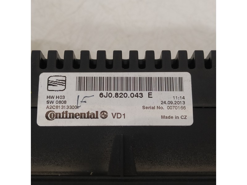 Recambio de mando climatizador para seat ibiza sc (6j1) fr referencia OEM IAM 6J0820043E A2C81313300 