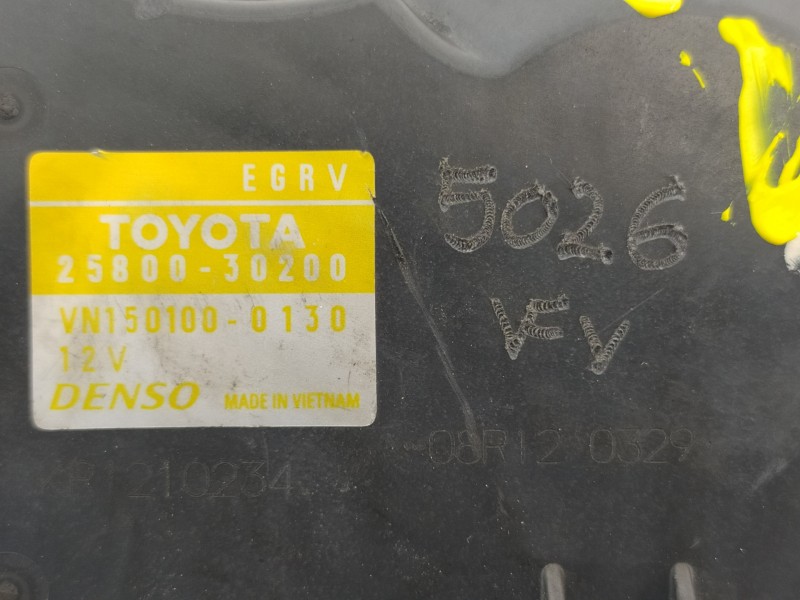 Recambio de valvula egr para toyota hilux (kun) cabina doble gx 4x4 referencia OEM IAM 2580030200 VN1501000130 