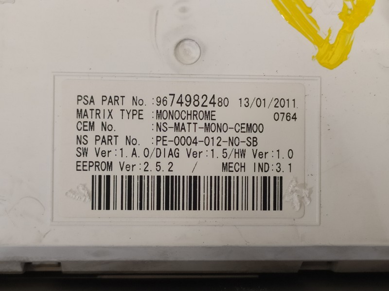 Recambio de cuadro instrumentos para peugeot 3008 active referencia OEM IAM 9676614680 9674982480 