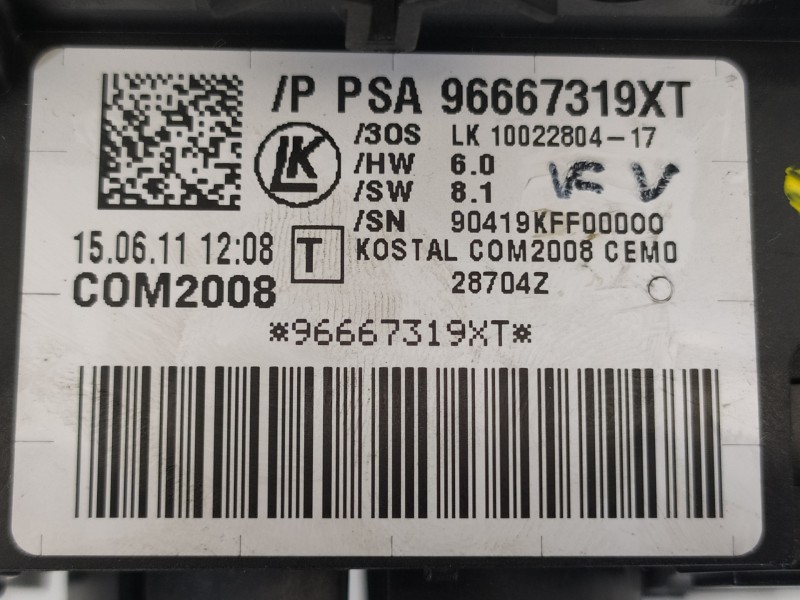 Recambio de mando luces para peugeot 3008 active referencia OEM IAM 96667319XT COM2008 