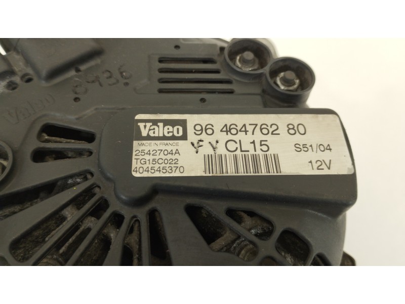 Recambio de alternador para citroën c2 vtr referencia OEM IAM 9646476280 2542704A TG15C022