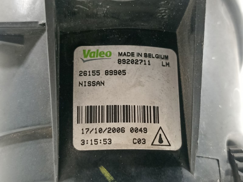 Recambio de faro antiniebla izquierdo para nissan micra (k12e) acenta referencia OEM IAM 2615589905 89202711 