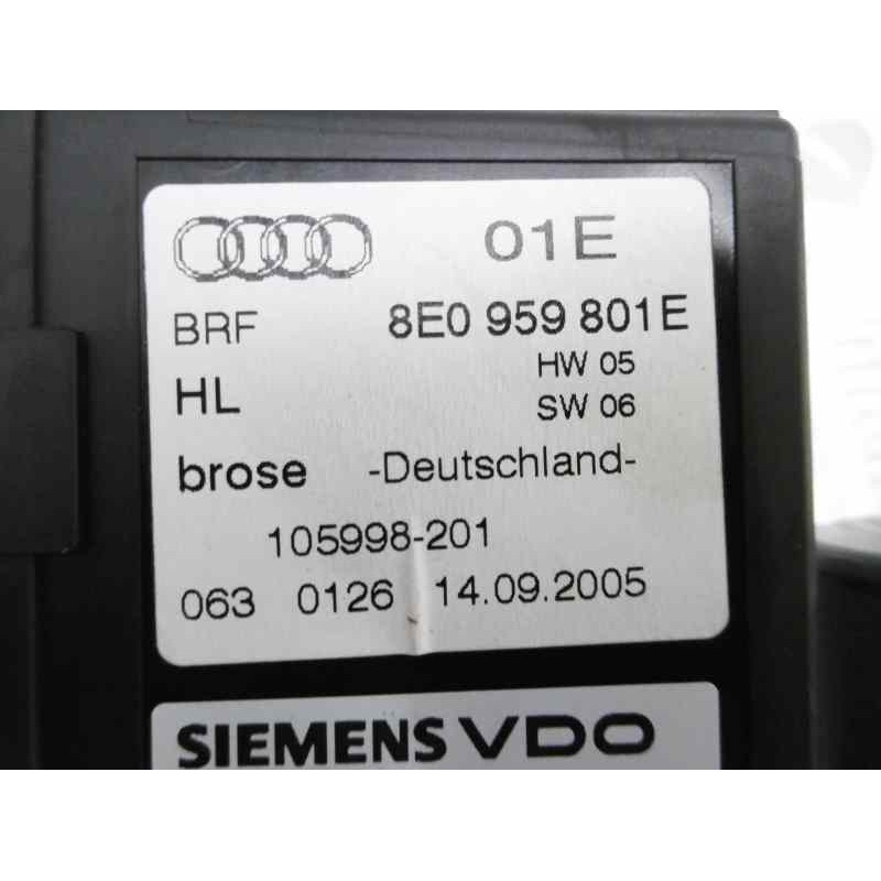 Recambio de elevalunas trasero izquierdo para audi a4 berlina (8e) 2.0 tdi 16v (103kw) referencia OEM IAM 8E1959801E  