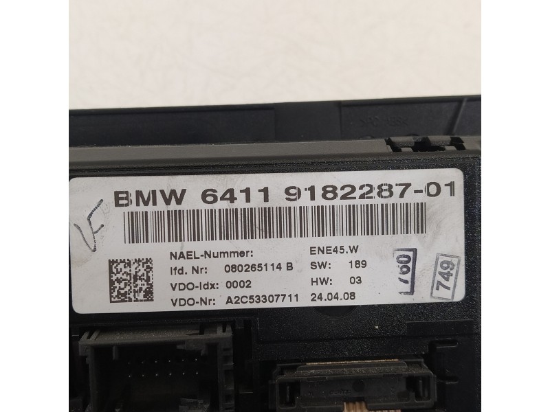 Recambio de mando climatizador para bmw serie 3 berlina (e90) 320d referencia OEM IAM 64119182287  