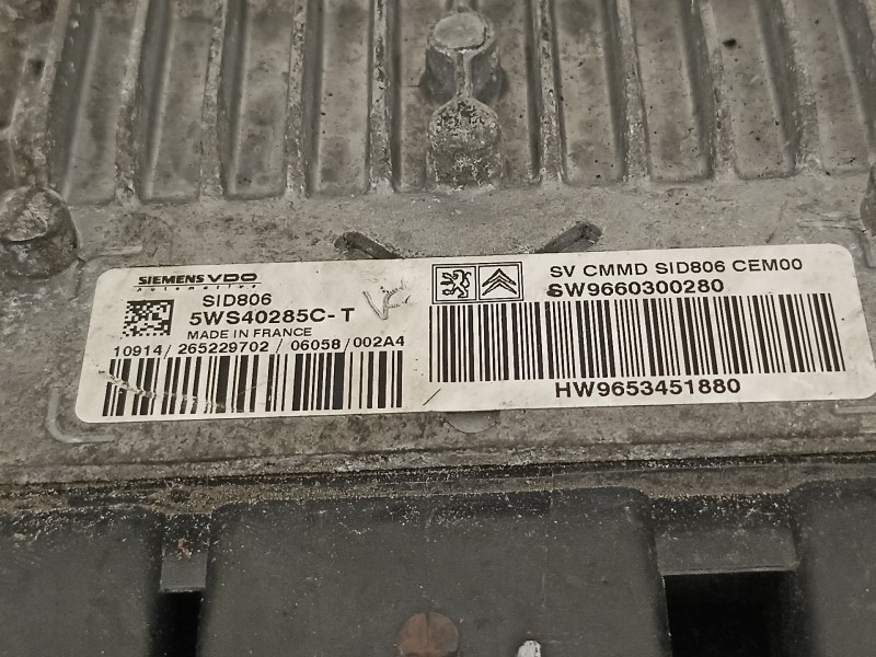 Recambio de centralita motor uce para citroën c3 1.4 hdi exclusive referencia OEM IAM 9653451880  