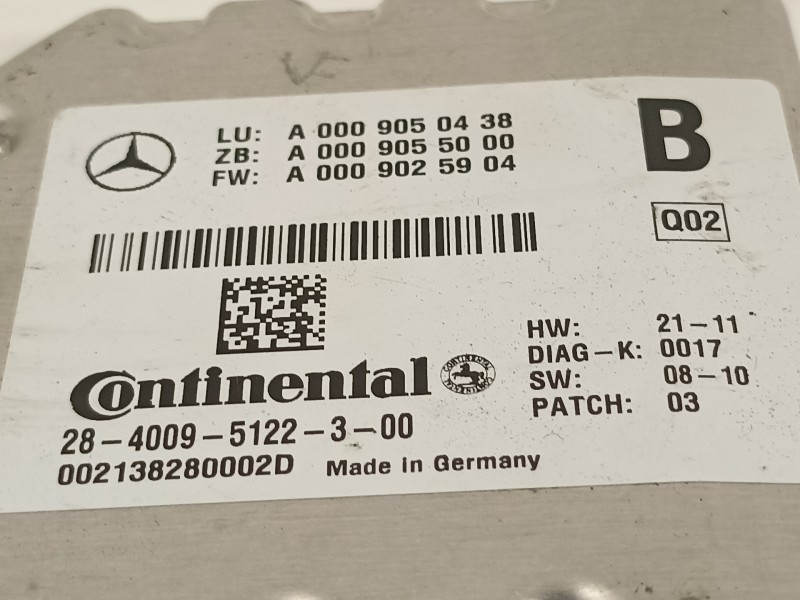 Recambio de camara para mercedes-benz clase a (w176) a 200 cdi blueefficiency (176.001) referencia OEM IAM A0009050438 A00090550