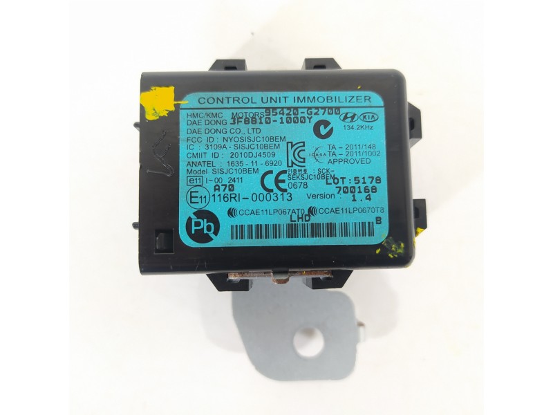 Recambio de centralita inmovilizador para kia niro emotion plug-in hybrid referencia OEM IAM 95420G2700 3F88101000Y 