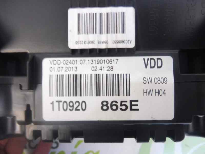 Recambio de cuadro instrumentos para volkswagen touran (1t3) advance referencia OEM IAM 1T0920865E  