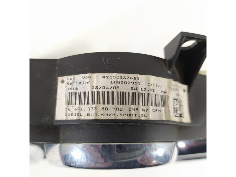 Recambio de cuadro instrumentos para peugeot 207 1.4 hdi referencia OEM IAM 9666133380 A2C53065549 