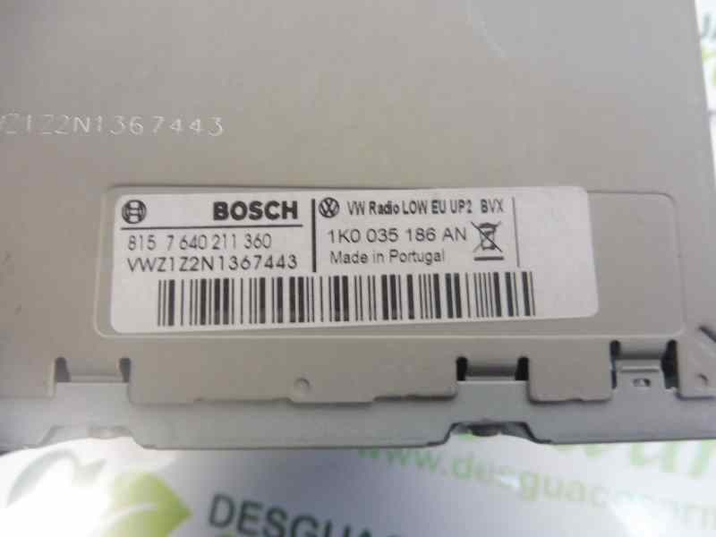 Recambio de sistema audio / radio cd para volkswagen touran (1t3) advance referencia OEM IAM 1K0035186AN  