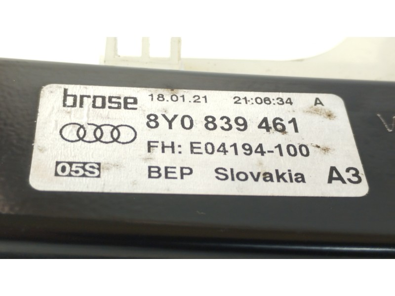 Recambio de elevalunas trasero izquierdo para audi a3 sportback (8y) gy referencia OEM IAM 8Y0839461 5Q0959801 0130822713