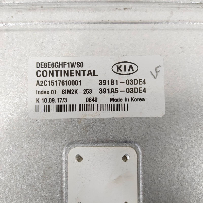 Recambio de centralita motor uce para kia niro emotion plug-in hybrid referencia OEM IAM 391B103DE4 DE8E6GHF1WS0 A2C1517610001