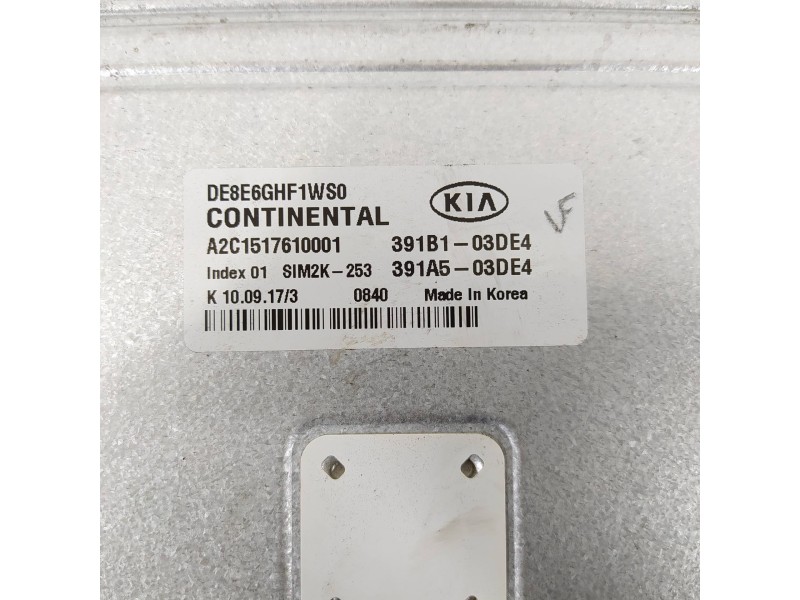 Recambio de centralita motor uce para kia niro emotion plug-in hybrid referencia OEM IAM 391B103DE4 DE8E6GHF1WS0 A2C1517610001