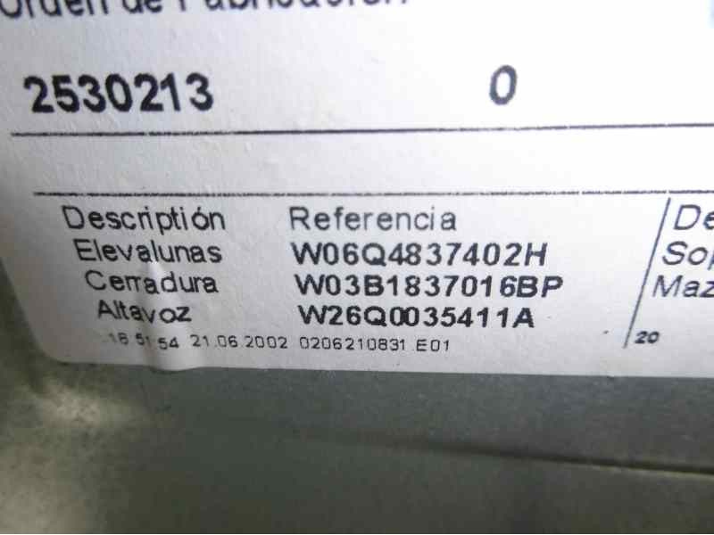 Recambio de elevalunas delantero derecho para volkswagen polo (9n1) trendline referencia OEM IAM 6Q4837402H 6Q2959801A  Recambio de elevalunas delantero derecho para volkswagen polo (9n1) trendline referencia OEM IAM 6Q4837402H 6Q2959801A