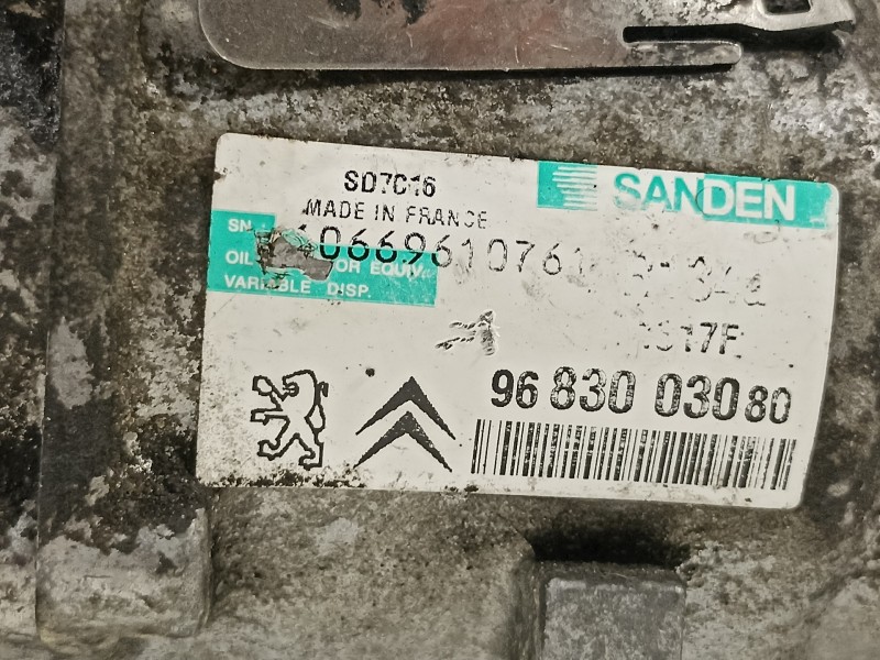 Recambio de compresor aire acondicionado para citroën c5 berlina attraction referencia OEM IAM 9683003080  