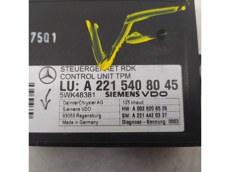 Recambio de modulo electronico para mercedes-benz clase s (w221) berlina 350 (221.056) referencia OEM IAM A2215408045  