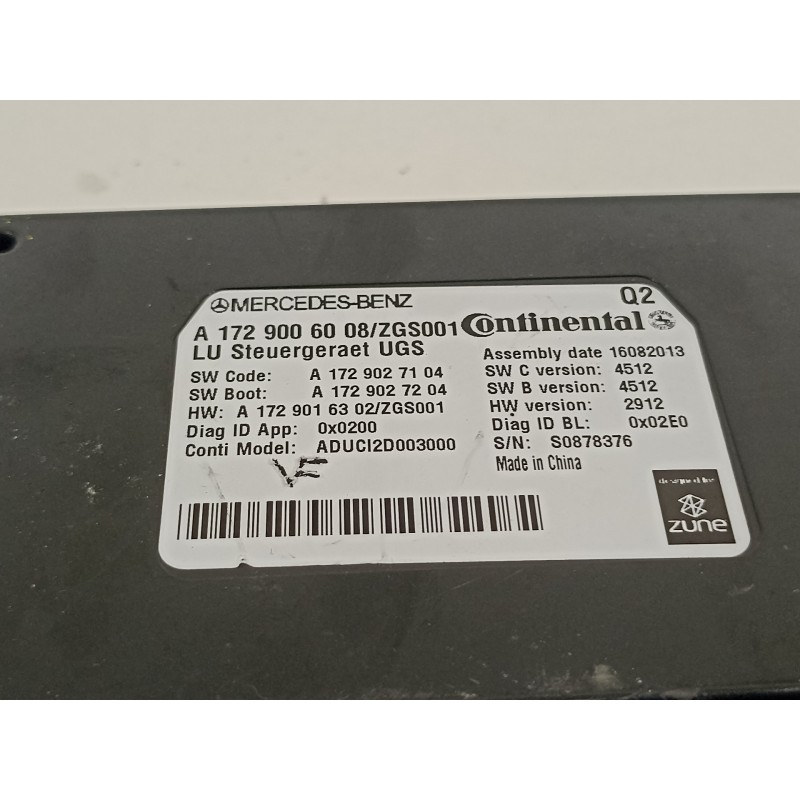 Recambio de modulo electronico para mercedes-benz clase a (w176) a 200 cdi blueefficiency (176.001) referencia OEM IAM A17290060