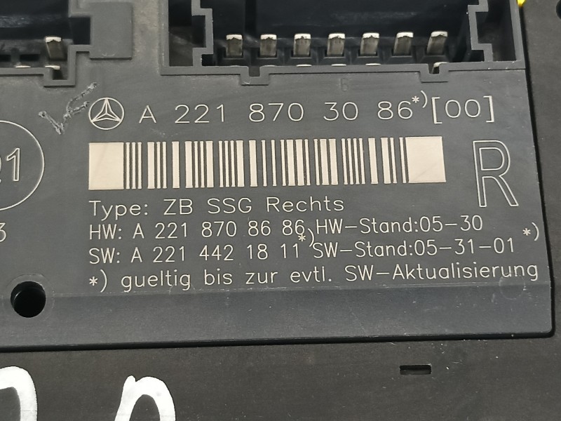 Recambio de modulo electronico para mercedes-benz clase s (w221) berlina 350 (221.056) referencia OEM IAM A2218703086  