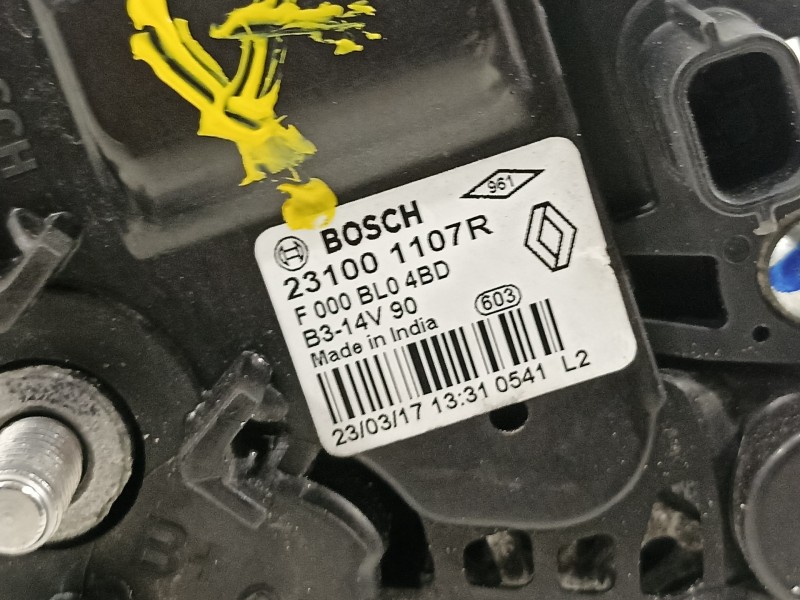 Recambio de alternador para renault clio iv 1.2 16v referencia OEM IAM 231001107R F000BL04BD 