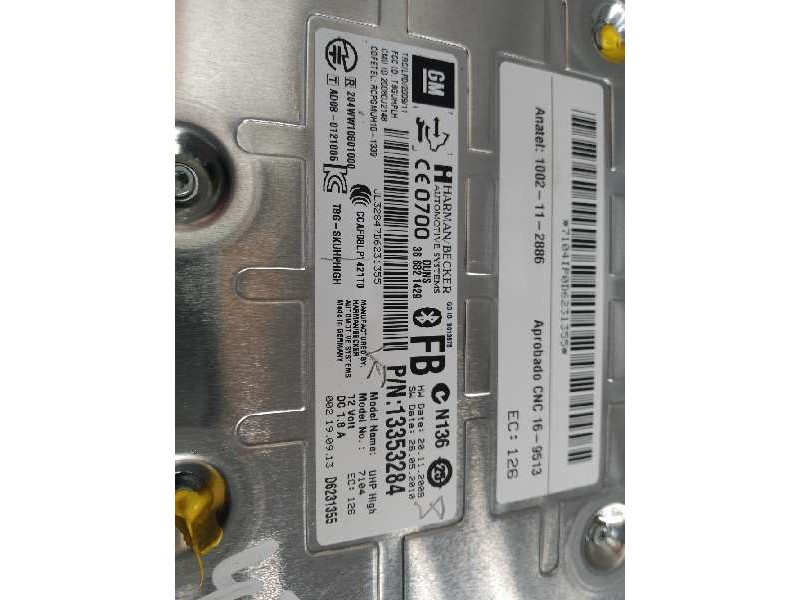 Recambio de modulo electronico para opel astra j lim. excellence referencia OEM IAM 13353284  
