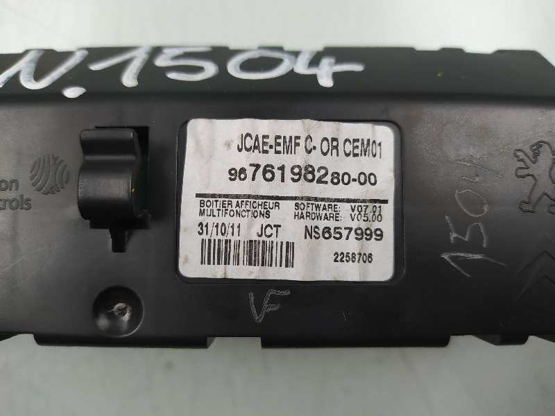 Recambio de pantalla multifuncion para citroën c4 lim. collection referencia OEM IAM 9676198280  