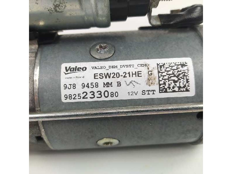 Recambio de motor arranque para peugeot 208 access referencia OEM IAM 9825233080 ESW2021HEG 