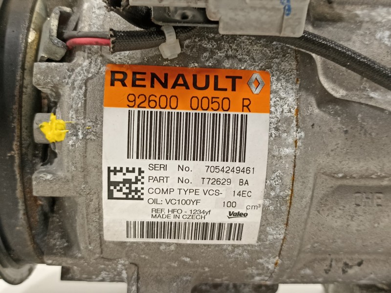 Recambio de compresor aire acondicionado para renault clio iv 1.2 16v referencia OEM IAM 926000050R  