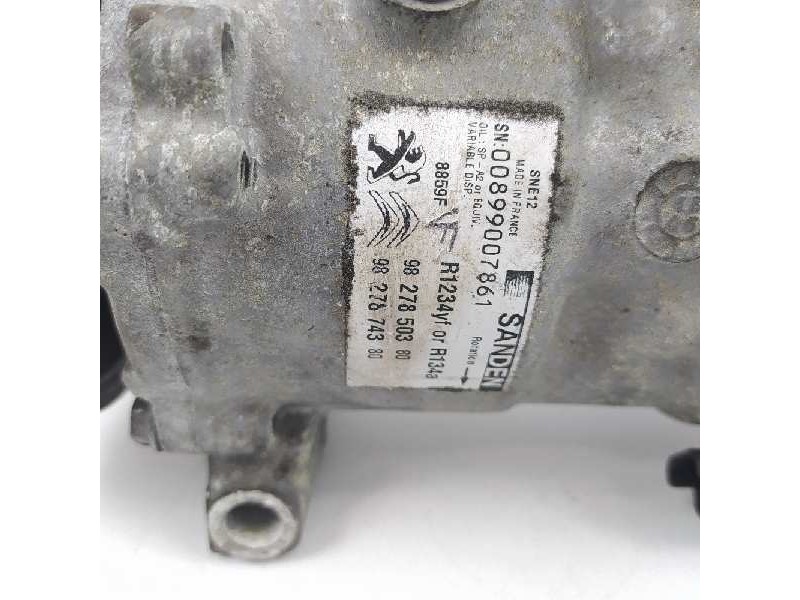 Recambio de compresor aire acondicionado para peugeot 208 access referencia OEM IAM 9827850380 9827874380 