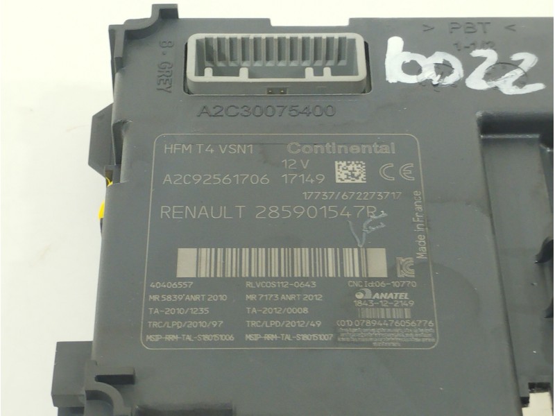 Recambio de conmutador de arranque para renault clio iv 1.2 16v referencia OEM IAM 285901547R  