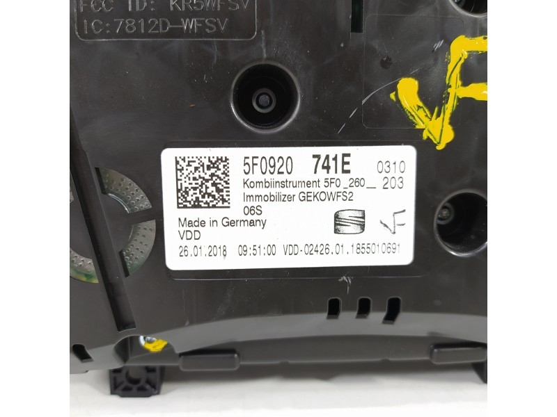 Recambio de cuadro instrumentos para seat leon st (5f8) style edition referencia OEM IAM 5F0920741E 5F0260203 A2C12362200