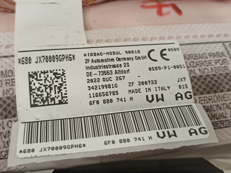 Recambio de airbag cortina delantero izquierdo para seat ibiza (kj1) style go referencia OEM IAM 6F0880741H  