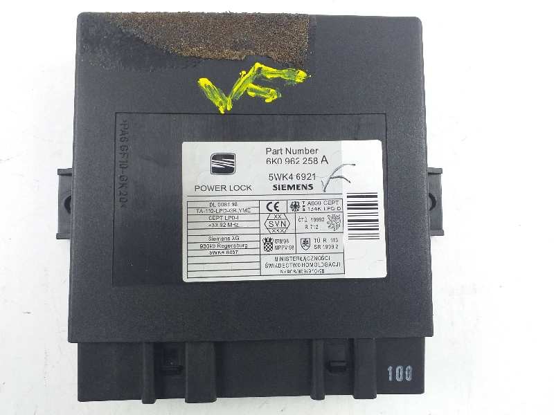 Recambio de centralita cierre para seat ibiza (6k1) stella referencia OEM IAM 6K0962258A  