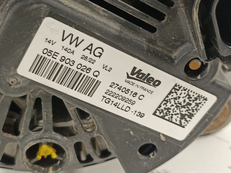 Recambio de alternador para seat arona xperience referencia OEM IAM 05E903026Q 2740516C TG14LLD139