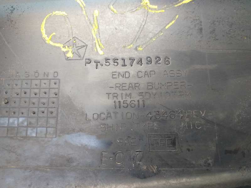 Recambio de puntera paragolpes trasera derecha para chrysler jeep cherokee (xj) 2.5 td referencia OEM IAM 55174926  