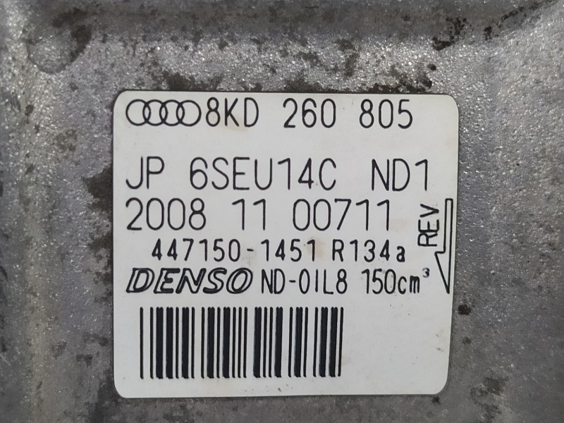 Recambio de compresor aire acondicionado para audi q5 (8r) 2.0 tfsi (155kw) referencia OEM IAM 8KD260805  
