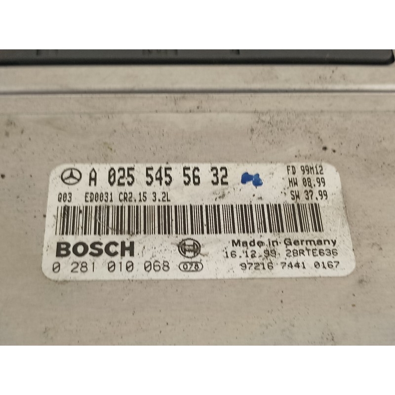 Recambio de centralita motor uce para mercedes-benz clase e (w210) berlina diesel 320 cdi (210.026) referencia OEM IAM A02554556