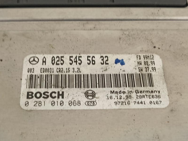 Recambio de centralita motor uce para mercedes-benz clase e (w210) berlina diesel 320 cdi (210.026) referencia OEM IAM A02554556