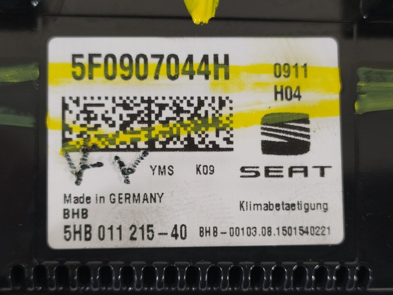 Recambio de mando climatizador para seat leon (5f1) i-tech ecomotive referencia OEM IAM 5F0907044H 5HB011215 