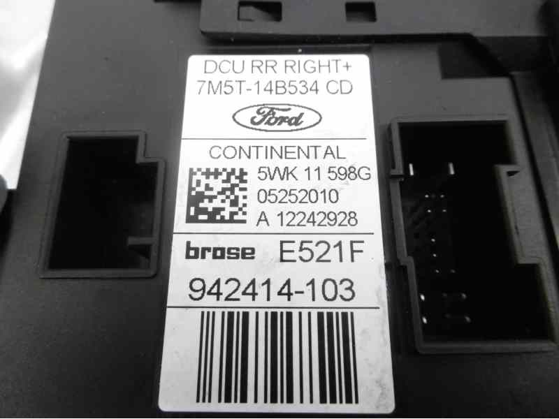 Recambio de elevalunas trasero derecho para ford kuga (cbv) trend referencia OEM IAM 7M51R045H22A 7M5T14B534CD 