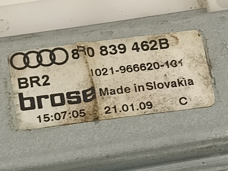 Recambio de elevalunas trasero derecho para audi q5 (8r) 2.0 tfsi (155kw) referencia OEM IAM 8R0839462B 8K0959812 