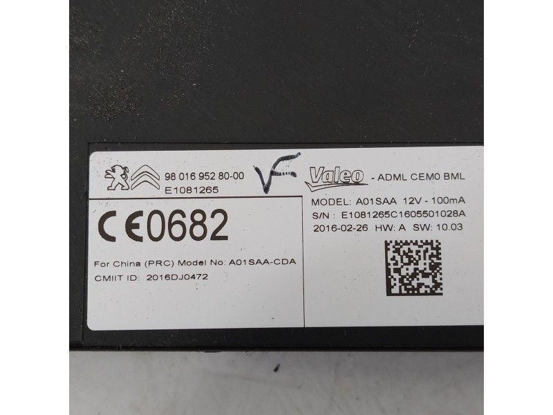 Recambio de modulo electronico para citroën c4 grand picasso feel referencia OEM IAM 9801695280  