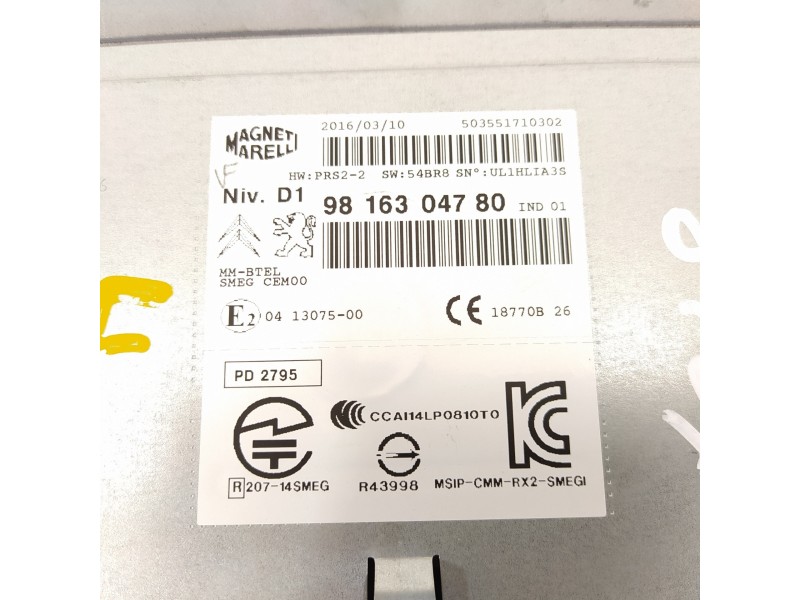 Recambio de sistema navegacion gps para citroën c4 grand picasso feel referencia OEM IAM 9816304780  