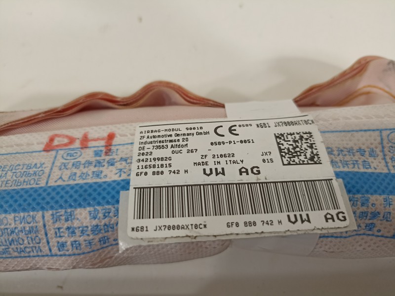 Recambio de airbag cortina delantero derecho para seat ibiza (kj1) fr referencia OEM IAM 6F0880742H  